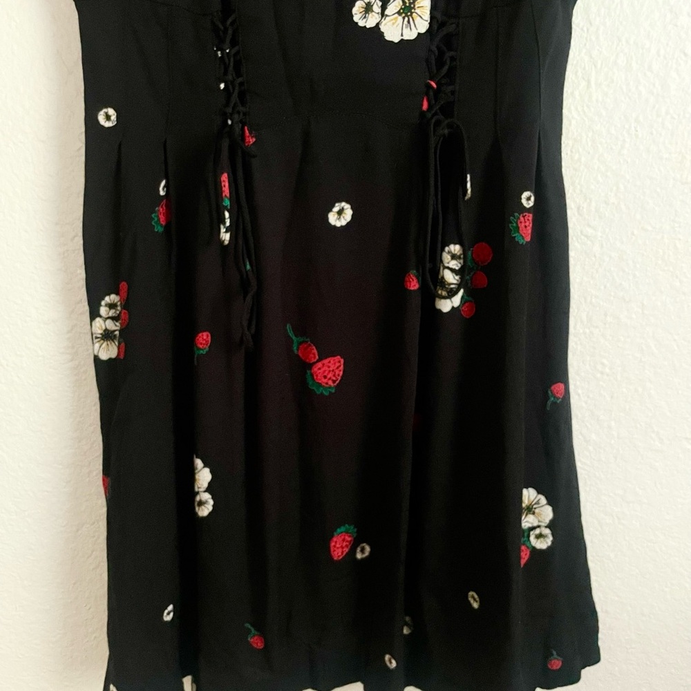 Free People Dream Girl Lace Up Strawberry Dress - Picture 8 of 9